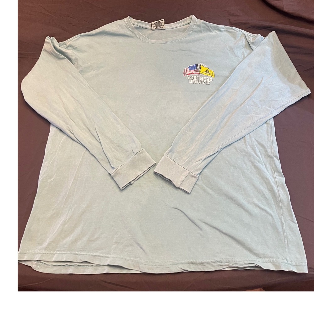 Tsunami Surf Shop Southern Lifestyle Long Sleeve Shirt XL Blue Gadsden Flag Lab